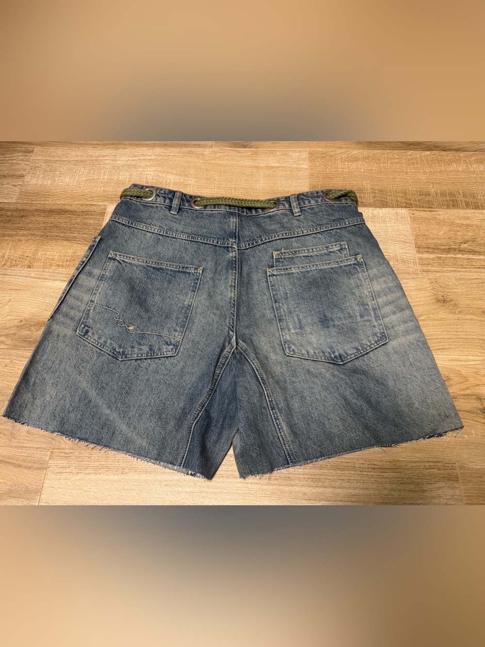 Free People We The Free Moxie Barrel Shorts Truest Blue $128 Size 32 NWOT - Picture 12 of 12
